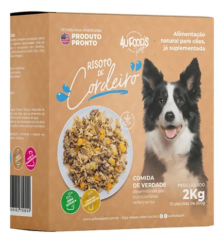 Imagem do produto Ração Úmida Aufoods Risoto de Cordeiro para Cachorros, tipo Ração Úmida, marca Aufoods.