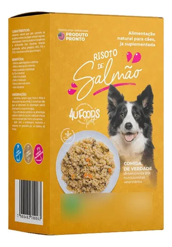 Imagem do produto Ração Úmida Aufoods Risoto de Salmão para Cachorros, tipo Ração Úmida, marca Aufoods.
