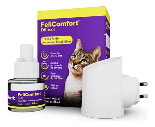 Imagem do produto Solução Dermatológica Avert Felicomfort Difusor 48ml para Gatos, tipo Solução Dermatológica, marca Avert.