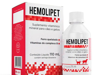 Suplemento Vitamínico Avert Hemolipet para Cães e Gatos