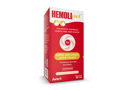 Imagem do produto Suplemento Vitamínico Avert Hemolipet para Cães e Gatos, tipo Suplemento Vitamínico, marca Avert.