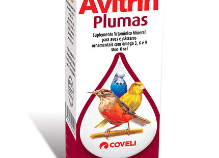 Imagem do produto Suplemento Coveli Avitrin Plumas para Aves, tipo Suplemento, marca Avitrin.