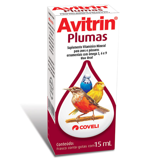 Imagem do produto Suplemento Coveli Avitrin Plumas para Aves, tipo Suplemento, marca Avitrin.