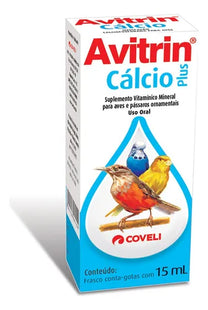 Imagem do produto Suplemento Vitamínico Avitrin Cálcio para Aves, tipo Suplemento Vitamínico, marca Avitrin.