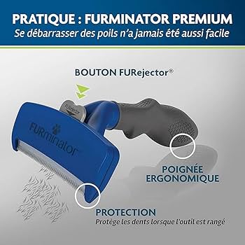 Escova Azoia Furminator para Cães de Pelo Longo Grande