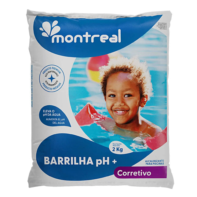 Montreal Barrilha pH+ 2 kg — Elevador de pH para Piscinas