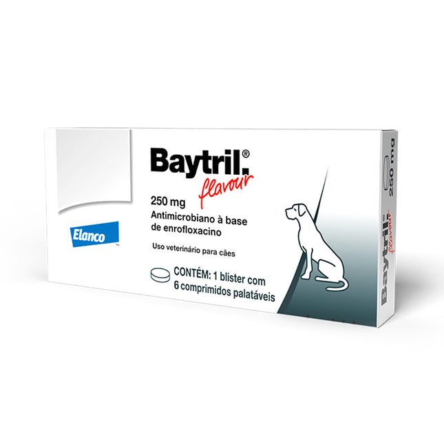Antibiótico Bayer Baytril Flavour 250mg para Cães