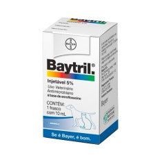 Antibiótico Bayer Baytril Flavour Injetável 5% para Cães