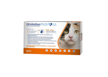 Revolution Plus Gato 0,5 mL (2,6‑5 kg)