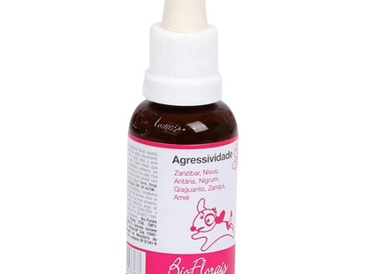 Imagem do produto Suplemento Bioflorais Agressividade 31ml para Cães e Gatos, tipo Suplemento, marca Bioflorais.