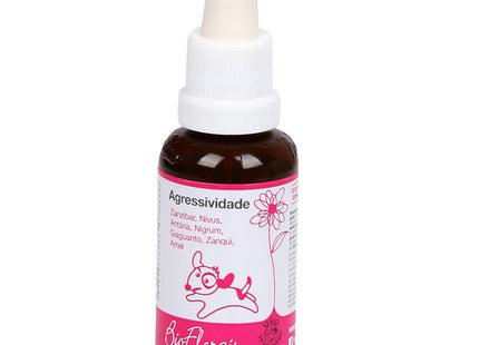 Imagem do produto Suplemento Bioflorais Agressividade 31ml para Cães e Gatos, tipo Suplemento, marca Bioflorais.