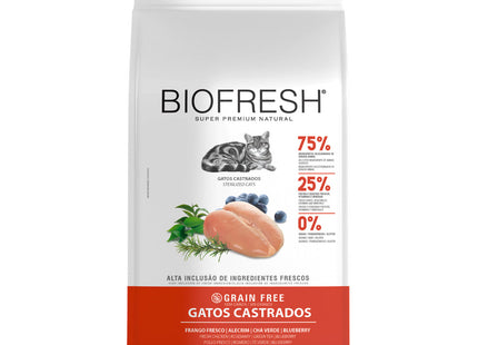 Imagem do produto Ração Seca Biofresh Frango para Gatos Castrados, tipo Ração Seca, marca Biofresh.