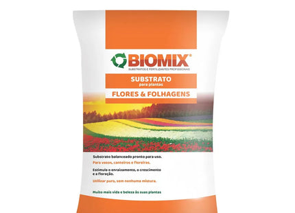 Imagem do produto Substrato Biomix Flores e Folhagens, tipo Fertilizante, marca Biomix.