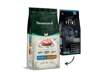 Imagem do produto Ração Seca Bionatural Prime Light Castrado Frango para Cachorros de Porte Médio e Grande, tipo Ração Seca, marca Bionatural Prime.