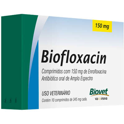 Antibiótico Biovet Biofloxacin 150mg para Cães