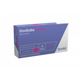 Antibiótico Biovet Doxitabs 100mg para Cães