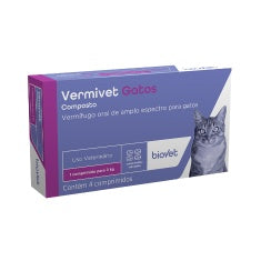 Vermífugo Biovet Vermivet 300mg para Gatos