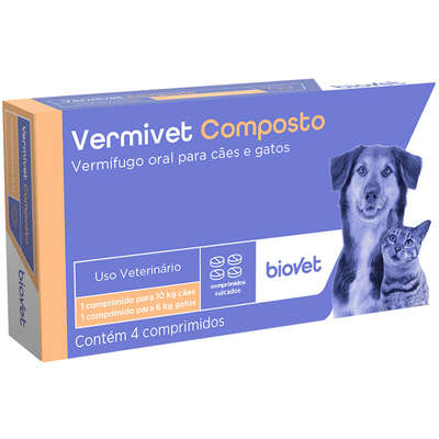 Vermífugo Biovet Vermivet Plus 330mg para Cães