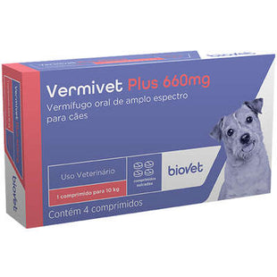 Vermífugo Biovet Vermivet Plus 330mg para Cães