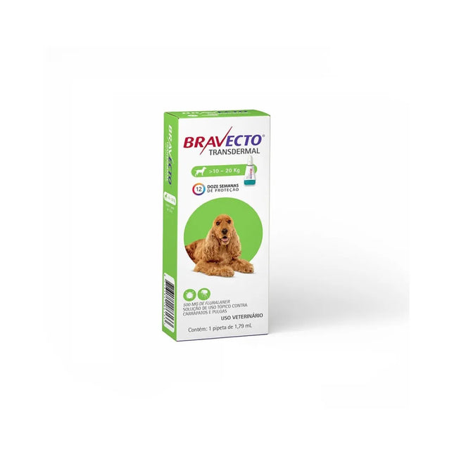 Bravecto Transdermal Cães 10–20 kg – 500 mg