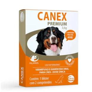 Imagem do produto Antiparasitário Interno Canex Premium 3600mg para Cães, tipo Antiparasitário Interno, marca Canex.