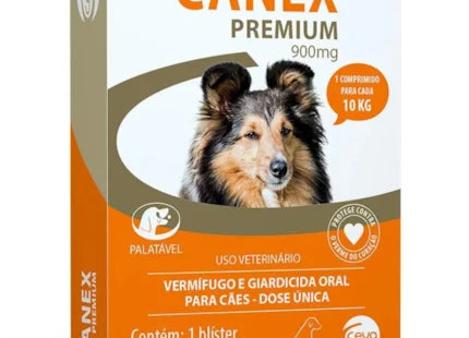 Antiparasitário Interno Canex Premium 900mg para Cães