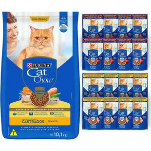 Ração Seca Cat Chow Carne para Gatos Adultos de Porte Pequeno