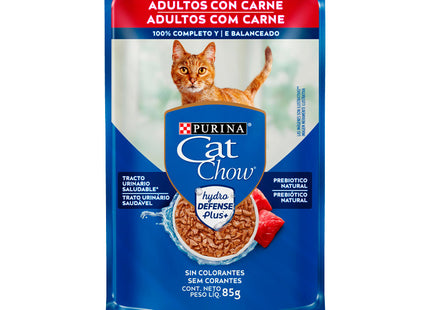 Imagem do produto Ração Úmida Cat Chow Carne ao Molho para Gatos Adultos, tipo Ração Úmida, marca Cat Chow.