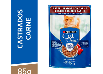 Imagem do produto Ração Úmida Cat Chow Carne em Molho para Gatos Castrados, tipo Ração Úmida, marca Cat Chow.