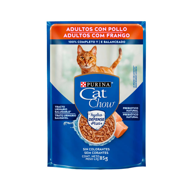 Imagem do produto Ração Úmida Cat Chow Frango em Molho para Gatos Adultos, tipo Ração Úmida, marca Cat Chow.