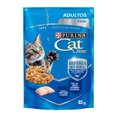 Imagem do produto Ração Úmida Cat Chow Pescado para Gatos Adultos, tipo Ração Úmida, marca Cat Chow.