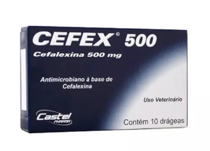 Antibiótico Cefex 500mg para Cães e Gatos