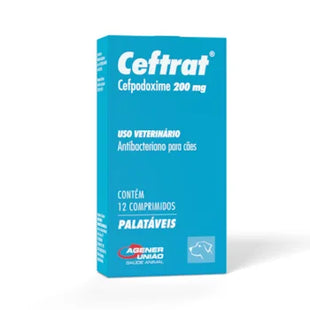 Antibiótico Super Mix Ceftrat 200mg para Cães