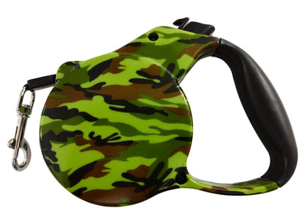 Imagem do produto Guia Chalesco Retrátil Camuflada 5m para Cachorros de até 20kg, tipo Guia, marca Chalesco.