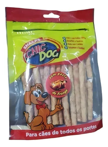 Imagem do produto Petisco Chic Dog Osso com Pasta de Frango para Cachorros, tipo Petisco, marca Chic Dog.