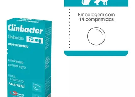 Antibiótico Clinbacter 75mg para Cães