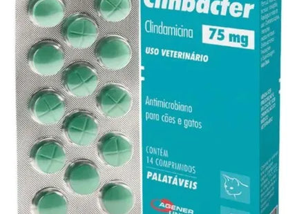 Imagem do produto Antibiótico Clinbacter 75mg para Cães, tipo Antibiótico, marca Clinbacter.