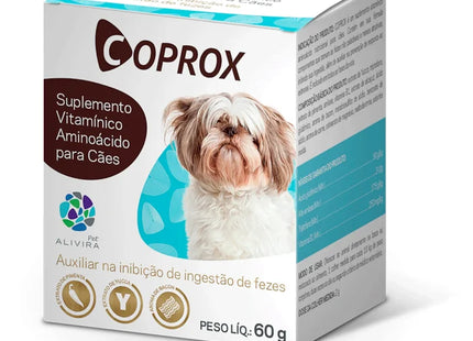 Imagem do produto Suplemento Vitamínico Alivira Coprox 60g para Cães e Gatos, tipo Suplemento Vitamínico, marca Coprox.