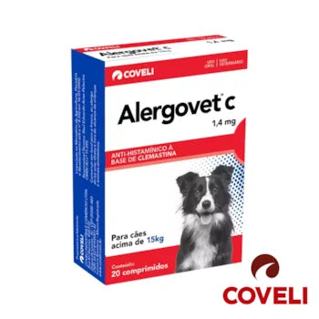 Antialérgico Coveli Alergovet 1,4mg para Cães e Gatos