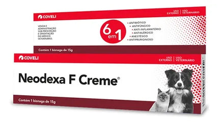 Imagem do produto Creme Coveli Neodexa F 15g para Cachorros e Gatos, tipo Antialérgico, marca Coveli.