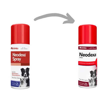 Spray Coveli Neodexa 74g para Cachorros e Gatos