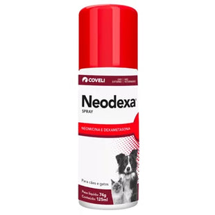 Imagem do produto Spray Coveli Neodexa 74g para Cachorros e Gatos, tipo Solução Dermatológica, marca Coveli.