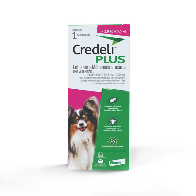 Credeli Plus 112,5 mg – Antiparasitário Oral para Cães de 2,8 a 5,5 kg