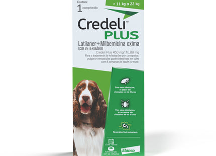 Credeli Plus 450 mg – Antiparasitário Oral para Cães de 11‑22 kg
