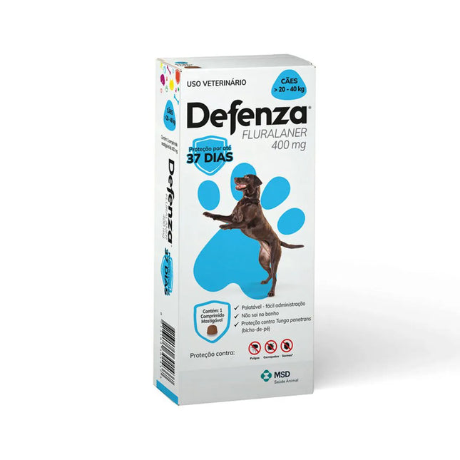 Defenza 400 mg – Comprimido Mastigável para Cães 20–40 kg