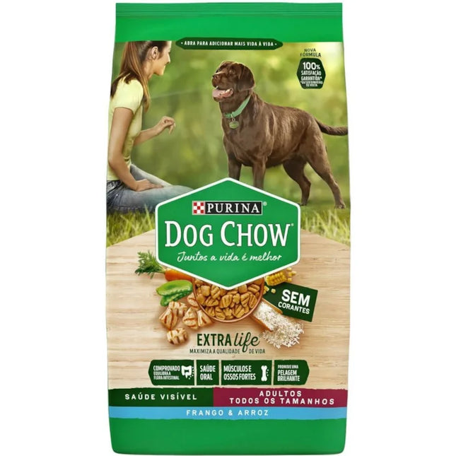 Imagem do produto Ração Seca Dog Chow Extralife para Cachorros Adultos de Porte Médio e Grande, tipo Ração Seca, marca Dog Chow.