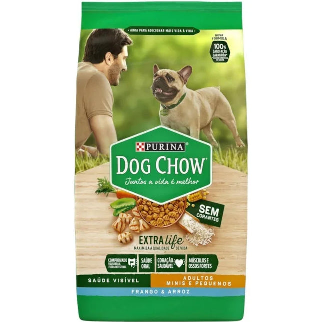 Imagem do produto Ração Seca Dog Chow Frango e Arroz para Cachorros Adultos de Raças Pequenas, tipo Ração Seca, marca Dog Chow.