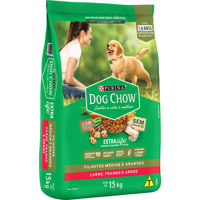 Ração Seca Dog Chow Frango e Arroz para Cachorros Adultos