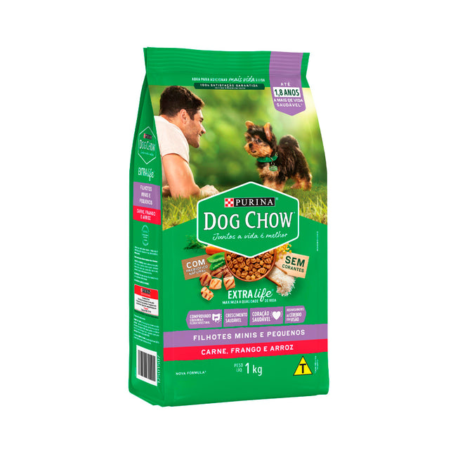 Imagem do produto Ração Seca Dog Chow Frango e Arroz para Cachorros Filhotes de Porte Pequeno, tipo Ração Seca, marca Dog Chow.
