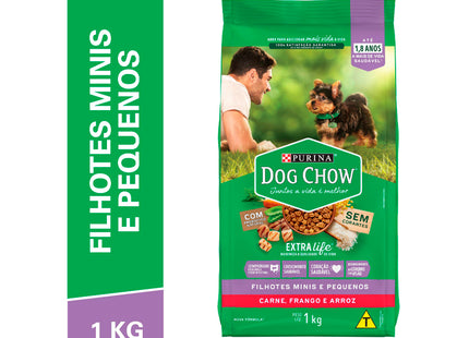 Imagem do produto Ração Seca Dog Chow Frango e Arroz para Cachorros Filhotes de Porte Pequeno, tipo Ração Seca, marca Dog Chow.